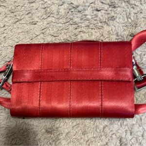 Harveys Red Clutch with Quilted Design